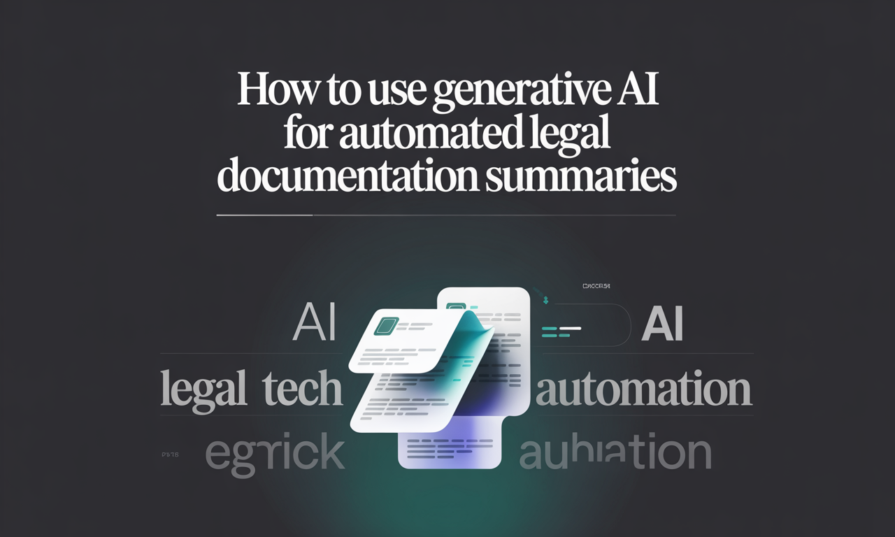 Featured image for: How to Use Generative AI for Automated Legal Documentation Summaries