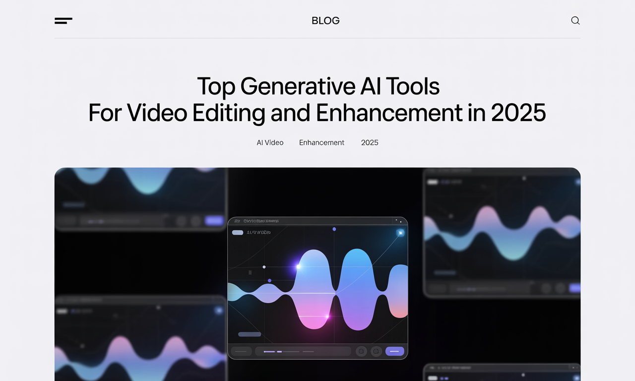 Featured image for: Top Generative AI Tools for Video Editing and Enhancement in 2025